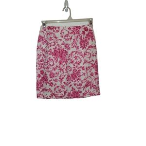 Pink Floral Talbots Petite Skirt Size 6